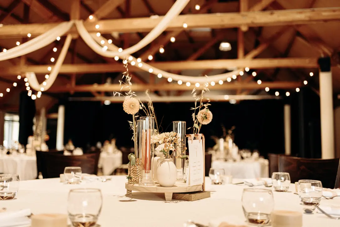 decoration centre table mariage chic